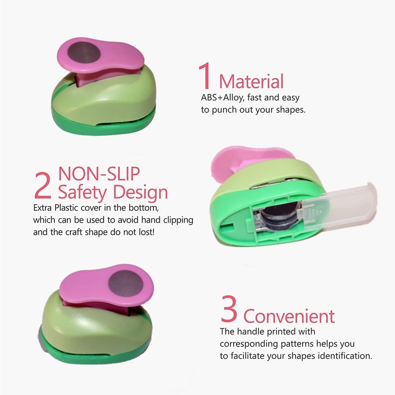 Cady مجموعة قواطع كادي 8 مم 15 مم 25 مم قواطع ورقية 3 قطع/مجموعة (زهرة) - Image 3